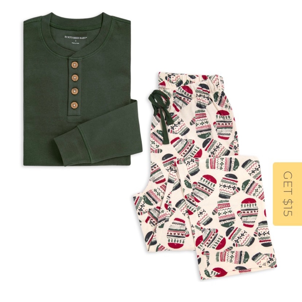 ISO: Mens L Burts Bees Merry Mittens pajamas